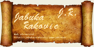 Jabuka Raković vizit kartica